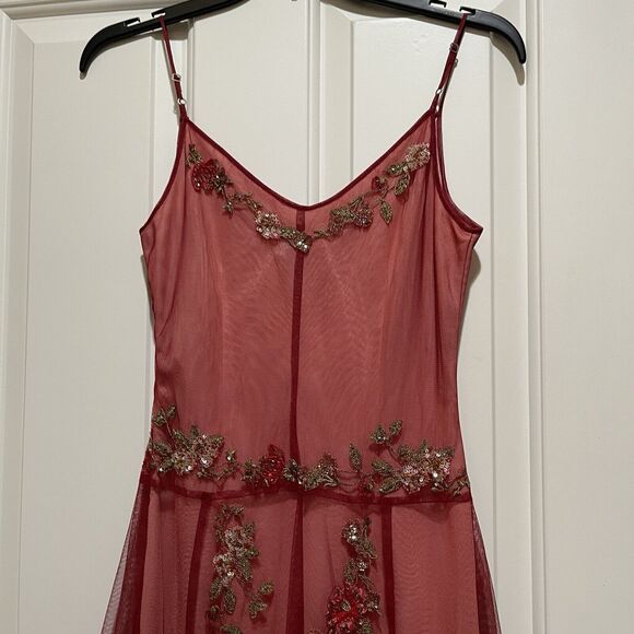 Vintage Y2K Romantic Fairy Dress by BCBG MaxAzria Women Size 2 Tulle Mesh Sequin - Picture 13 of 16